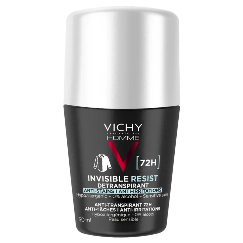 Vichy 72h Invisible Resist Female Deodorant Roll-On, 50ml