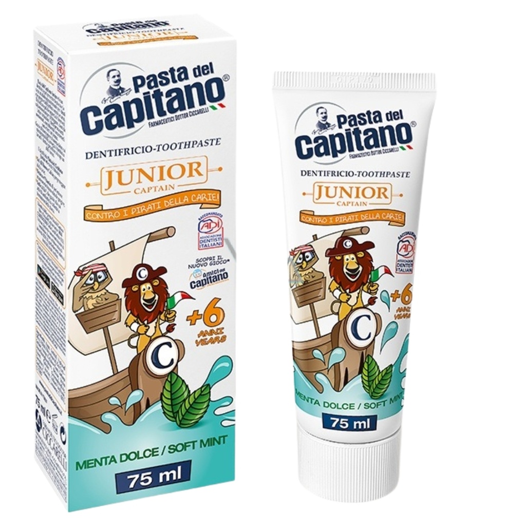 Pasta Del Capitano Junior Soft Mint Toothpaste, 75ml