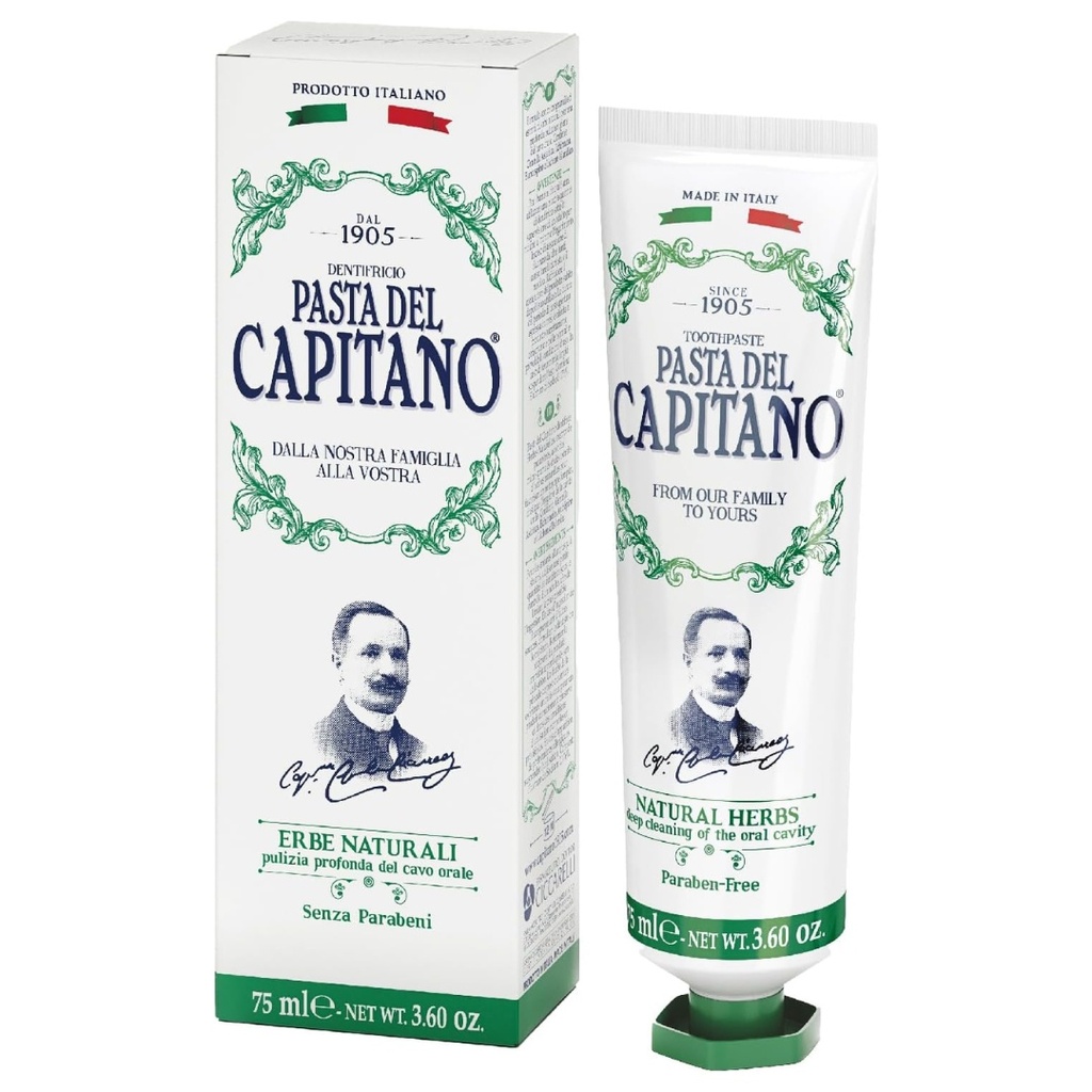 Pasta Del Capitano Natural Herbs Toothpaste, 75ml