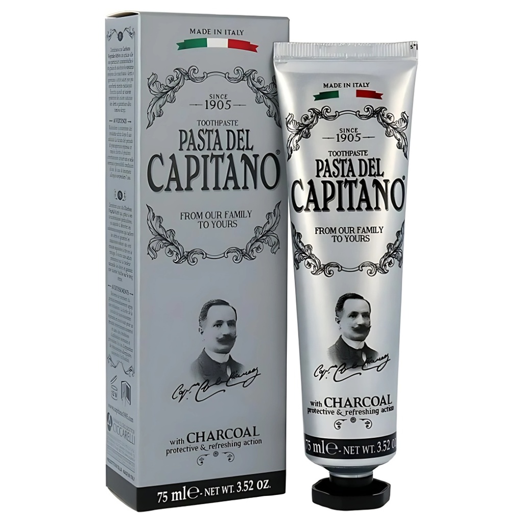 Pasta Del Capitano Charcoal Toothpaste, 75ml