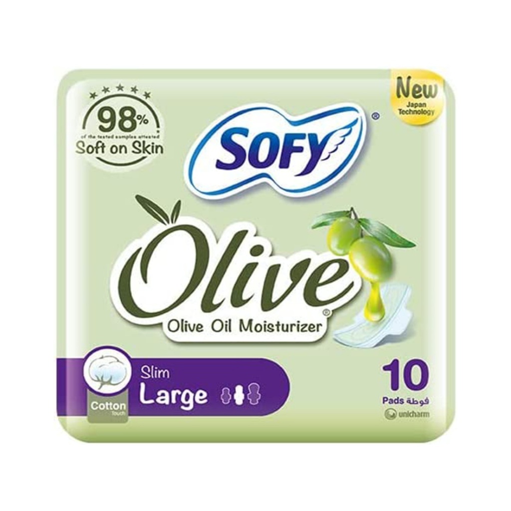 Sofy Slim Large Olive Oil Moisturizer Pads, 10's