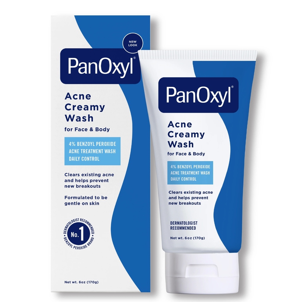 * PanOxyl Acne Creamy Wash Benzoyl Peroxide 4% Daily Control, 170g