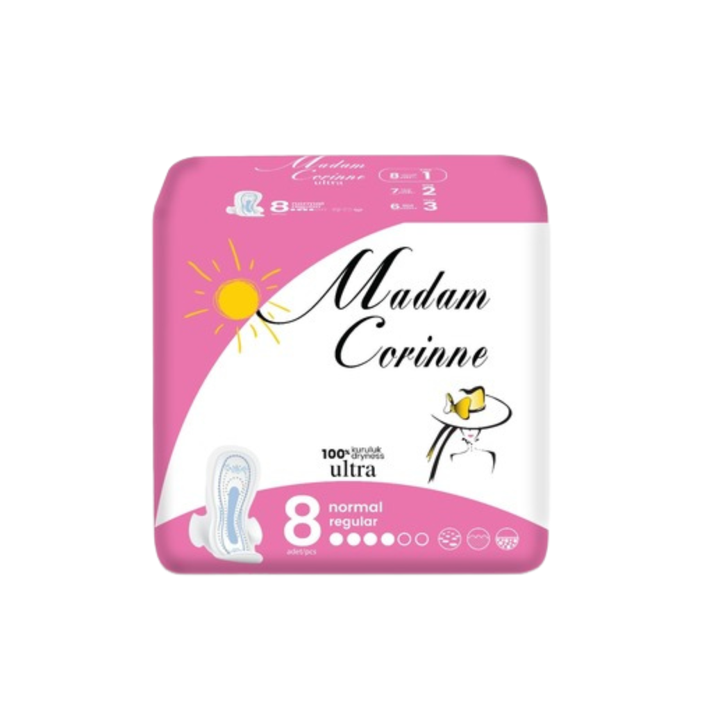 Madam Corinne Ultra Normal Regular With Wings, 8's