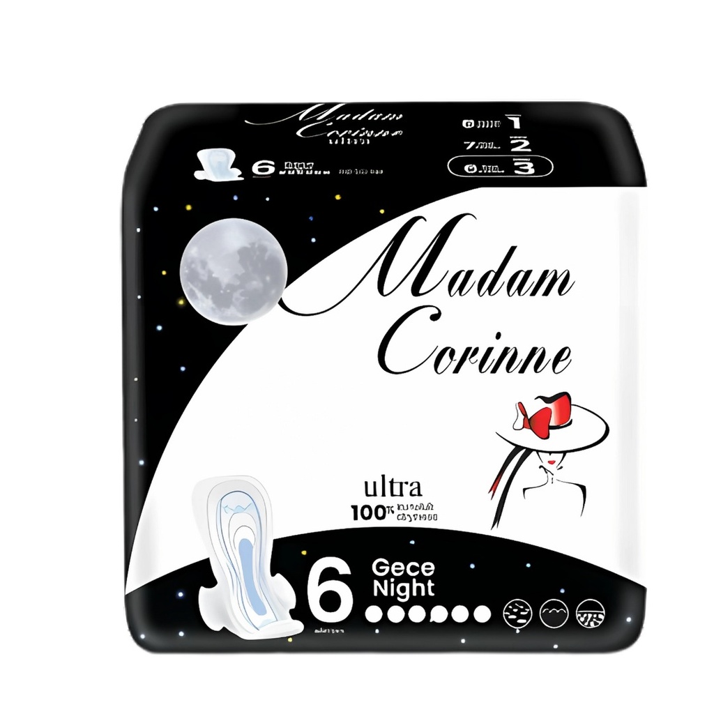 Madam Corinne Ultra Gece Night With Wings, 6's