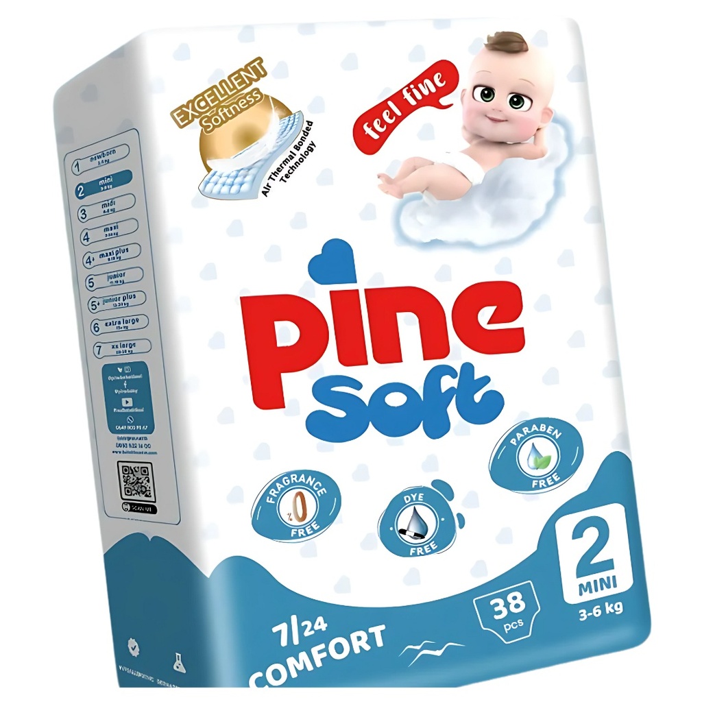Pine Diapers Eco Size - 2 Mini, 38,s