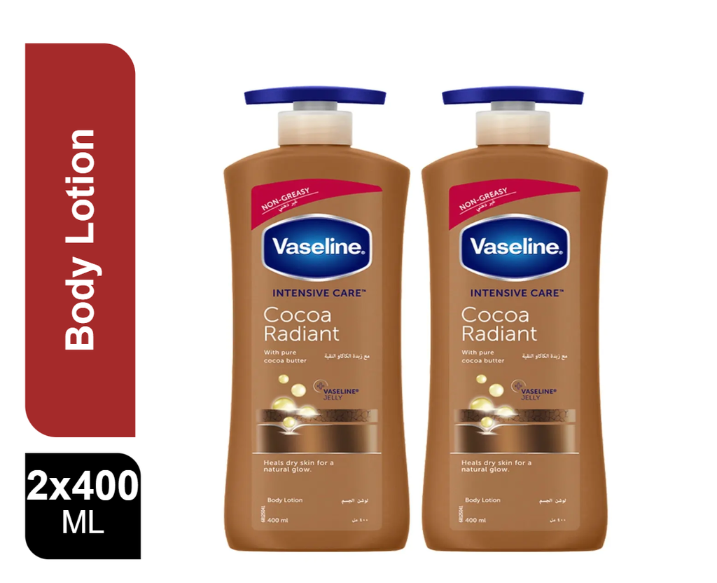 * Vaseline Lotion Cocoa Radiant, 400ml - (Twin Pack)