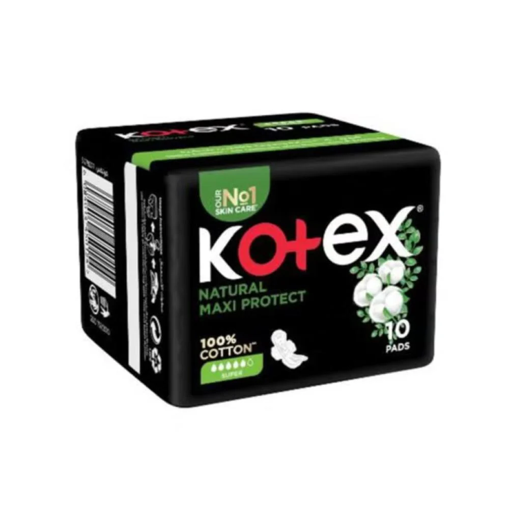 Kotex Natural Maxi Protect Super Wings, 10's