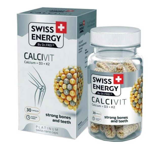 Swiss Energy Calcivit (Calcium+K2+D3) Capsules, 30's