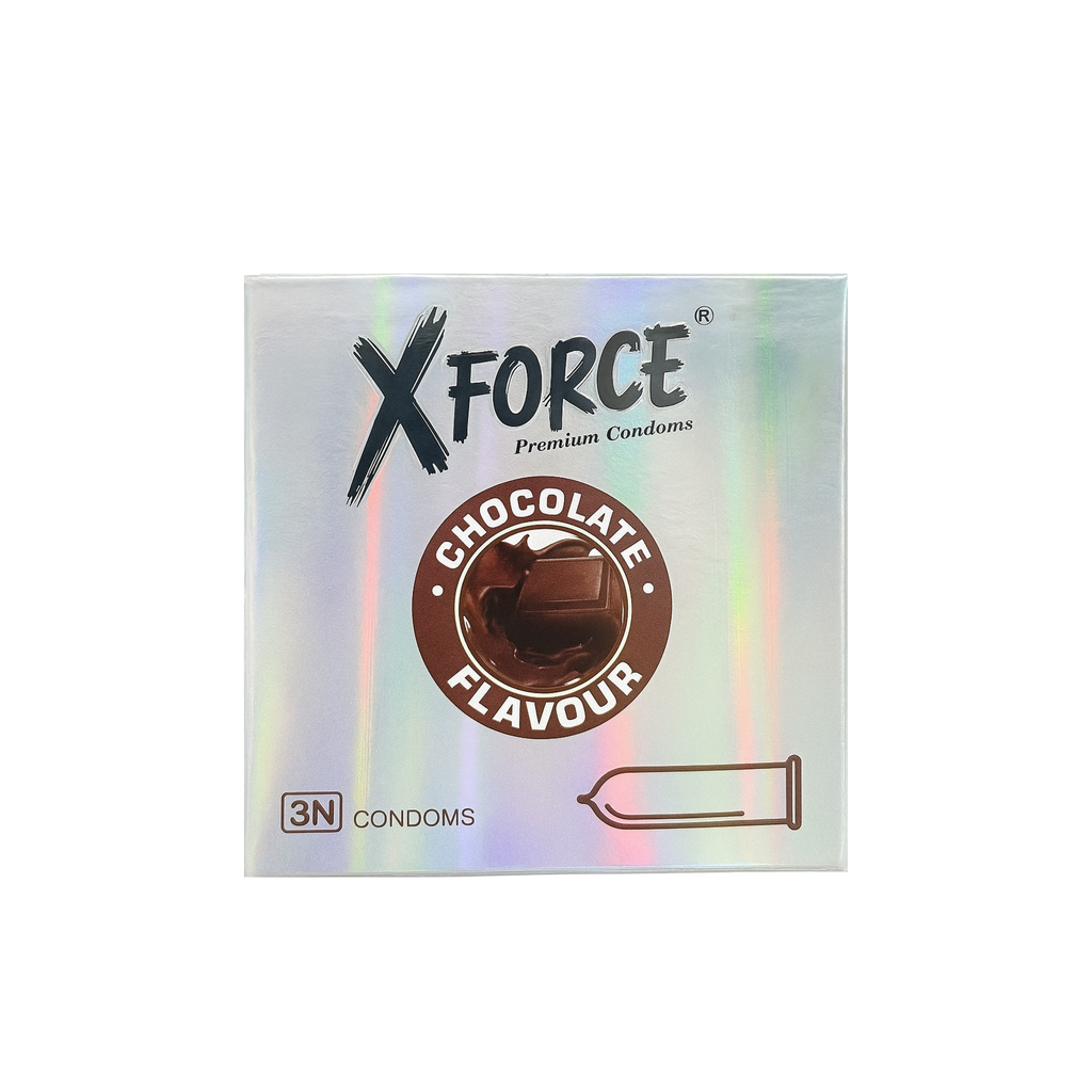 XForce Chocolate Flavor Dotted Condoms, 3’s