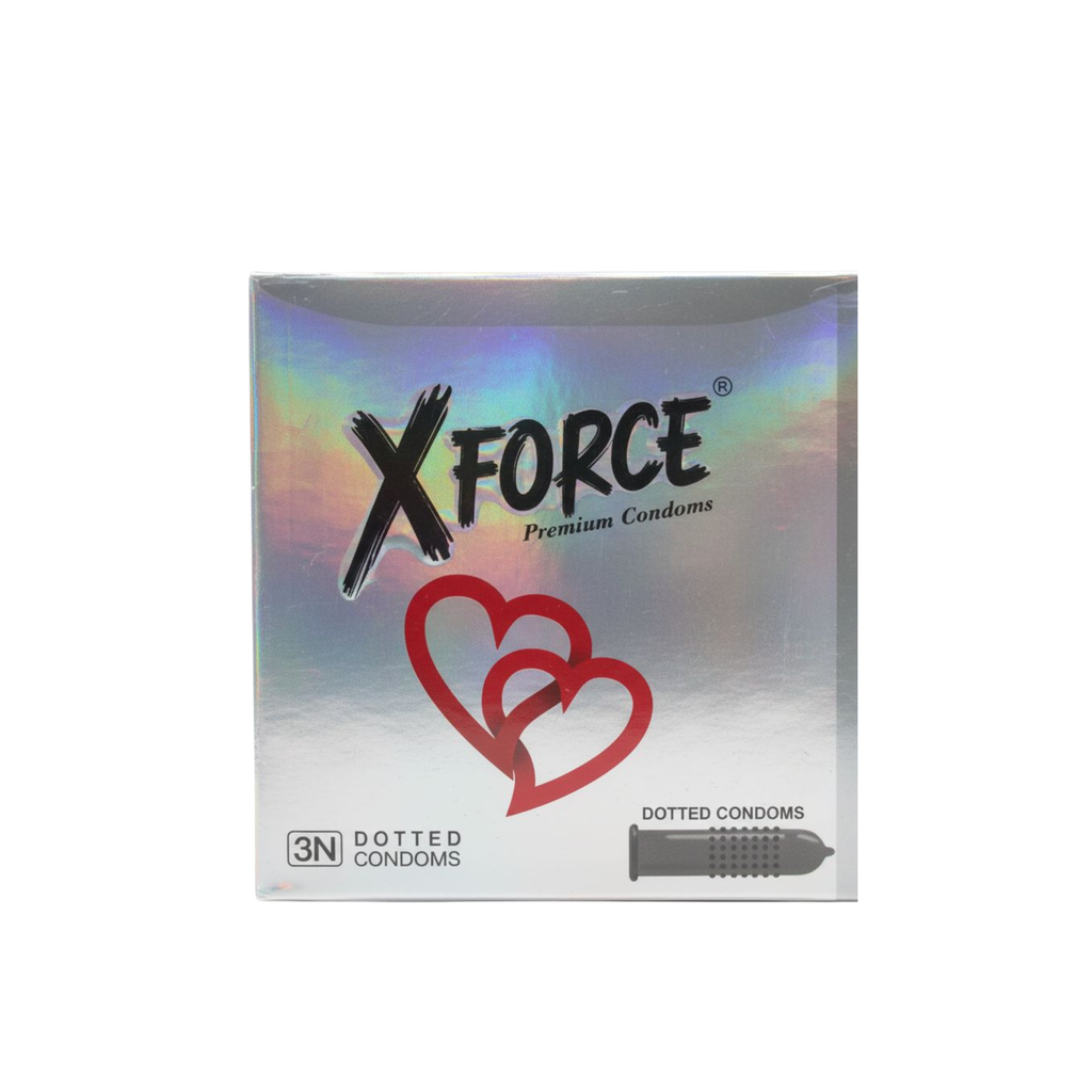 XForce Natural Flavor Dotted Condoms, 3’s