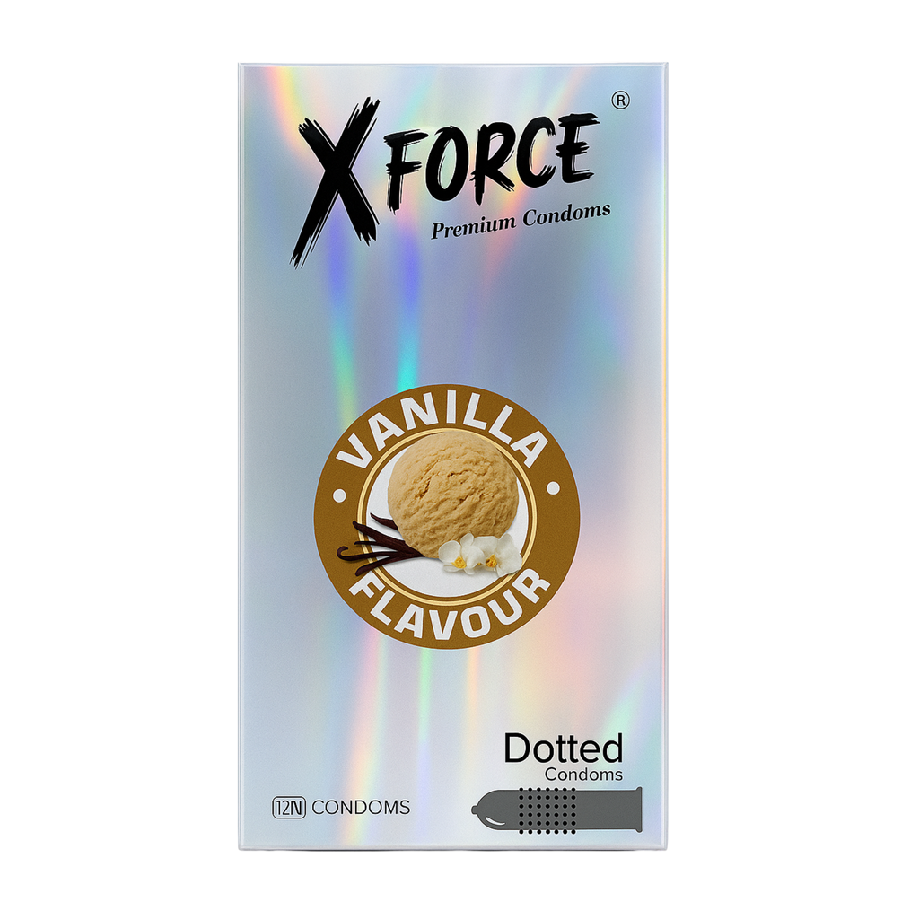 XForce Vanila Flavor Dotted Condoms, 12’s