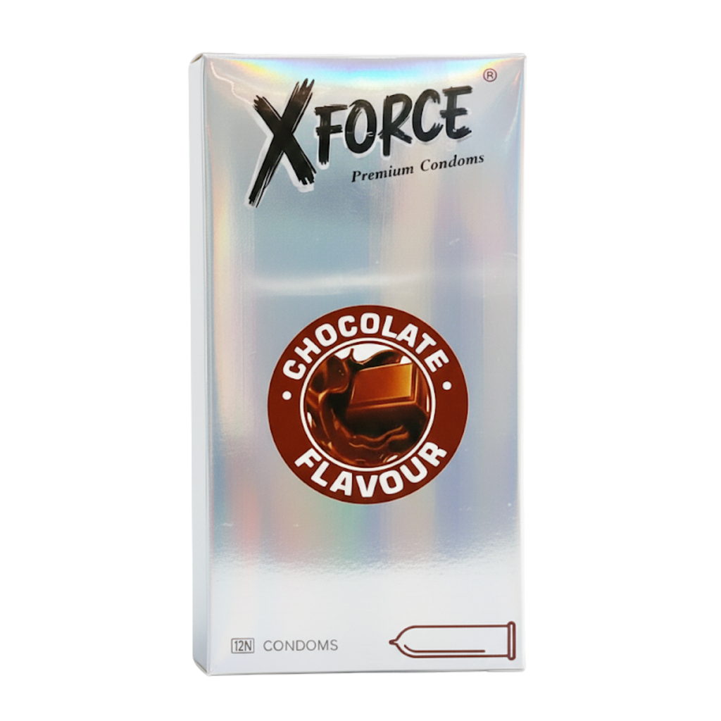 XForce Chocolate Flavor Dotted Condoms, 12’s