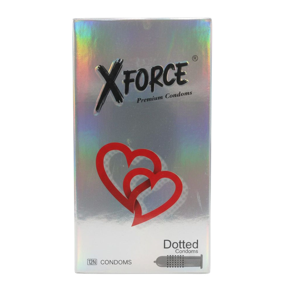 XForce Natural Flavor Dotted Condoms, 12’s