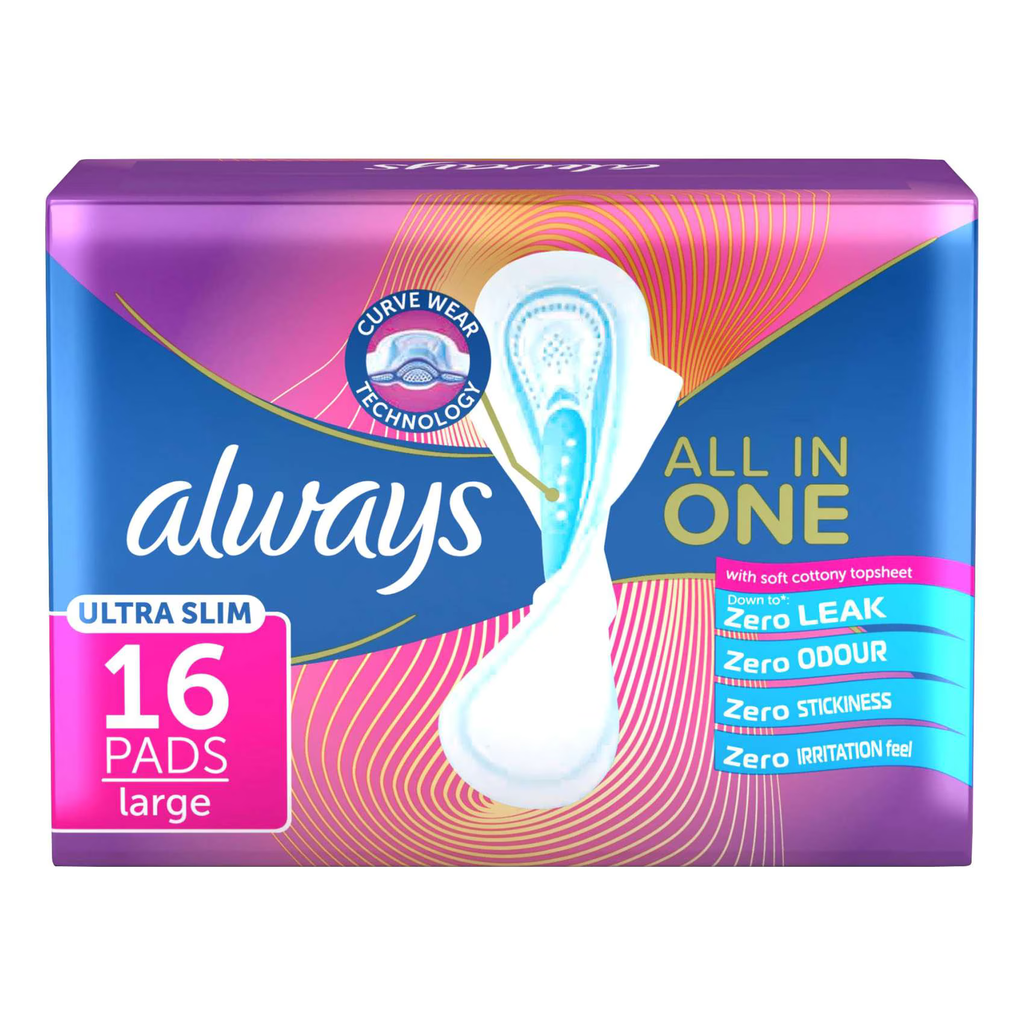* Always All in One Ultra Slim Large Pads, 16's