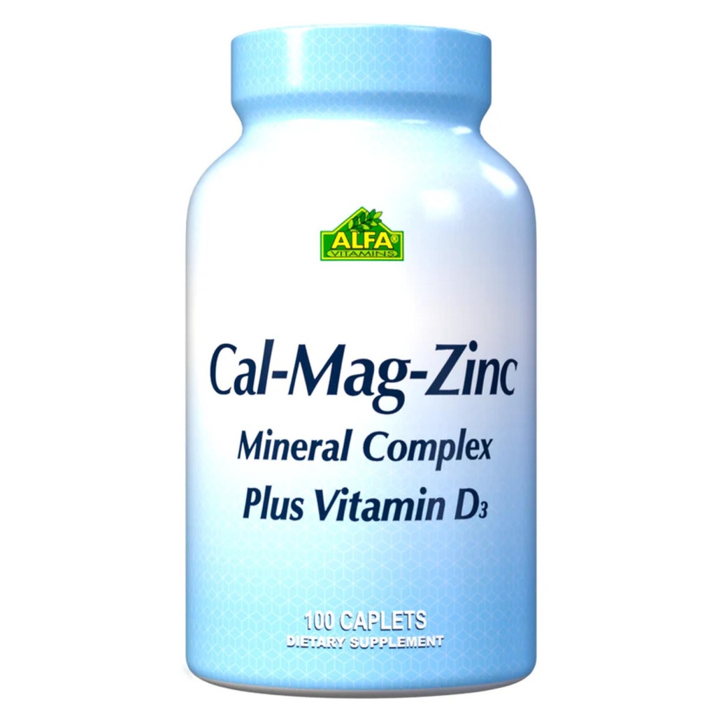 Alfa Cal-Mag-Zinc Plus Vitamin D Caplets, 100's