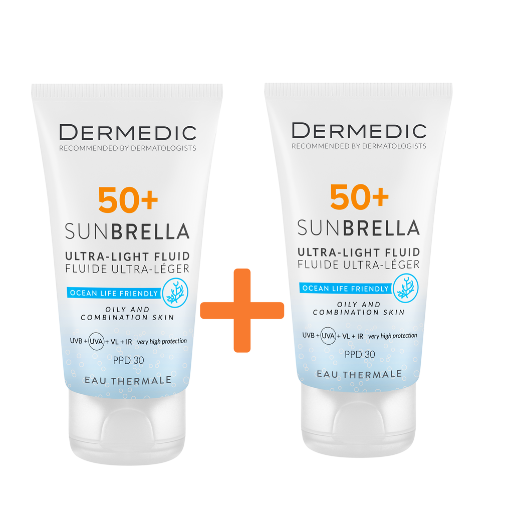 Dermedic Sunbrella Ultra Light Fluid For Oily Skin, 40ml - (1+1 Free)