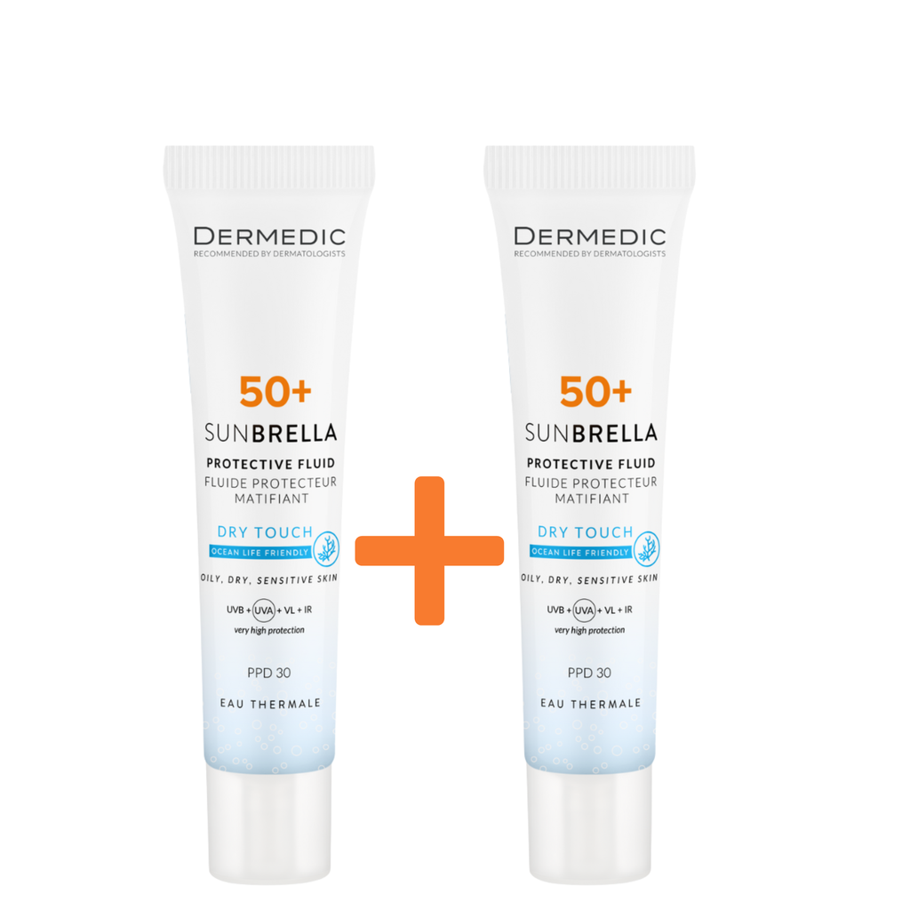 Dermedic Sunbrella Dry Touch Protective Fluid, 40ml - (1+1 Free)