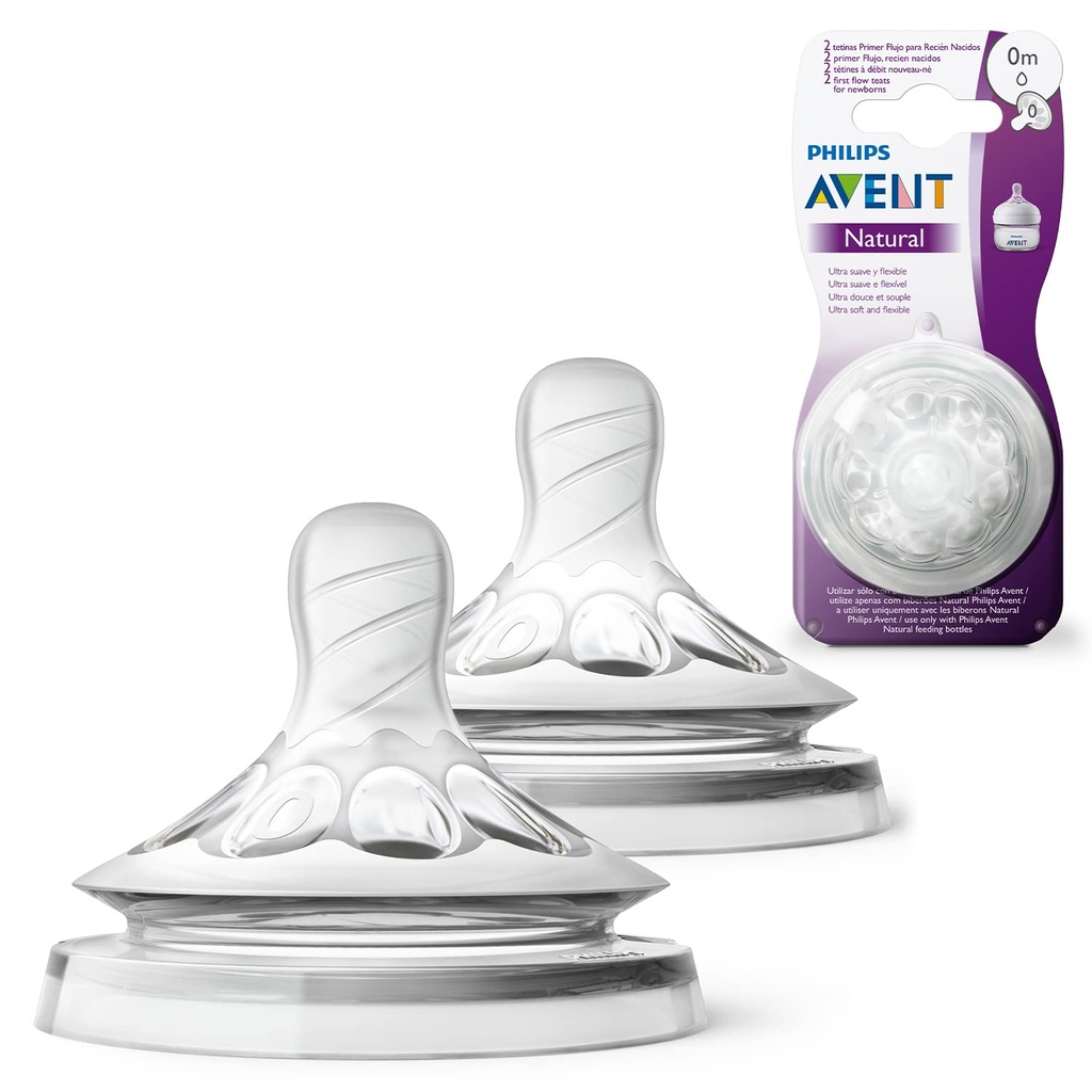 * Avent Natural First Flow 1 Holes Teats 0m+, 2's