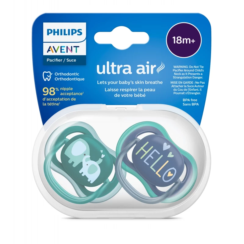 Avent Ultra Air Soother (Boy) 18m+, 2's