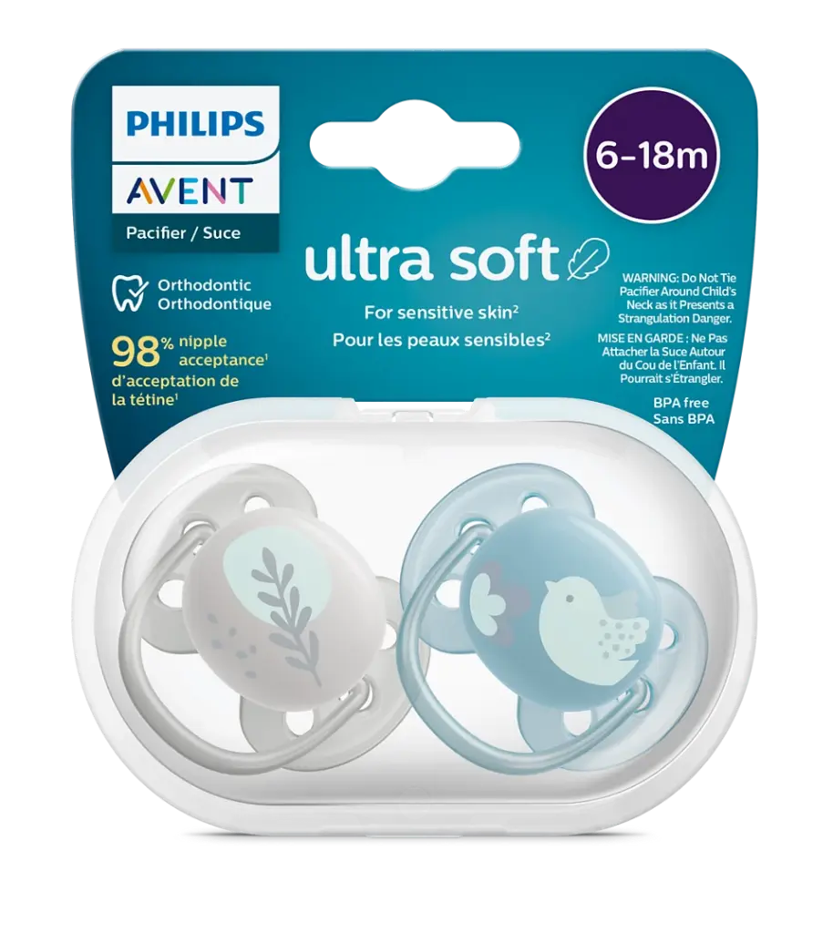 Avent Ultra Soft Soother 6-18m, 2's