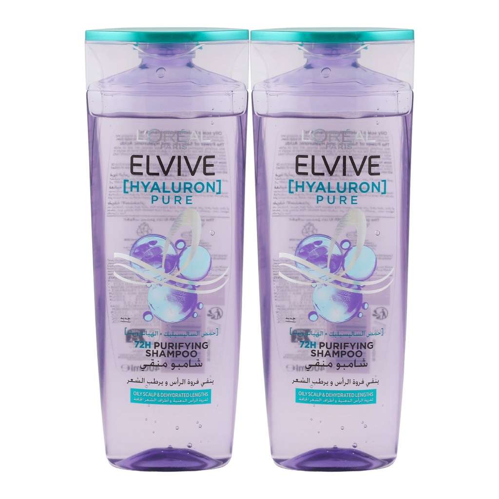 * Elvive Hyaluron Pure Shampoo, 400ml - OFFER (Twin Pack 33% Off) 