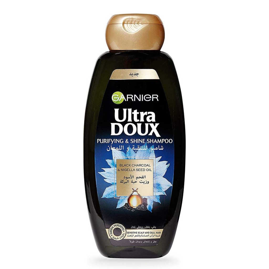 * Garnier Ultra Doux Shampoo Black Charcoal, 400ml