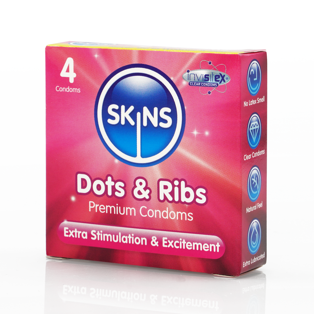 * Skins Dots & Ribs Condoms, 4's