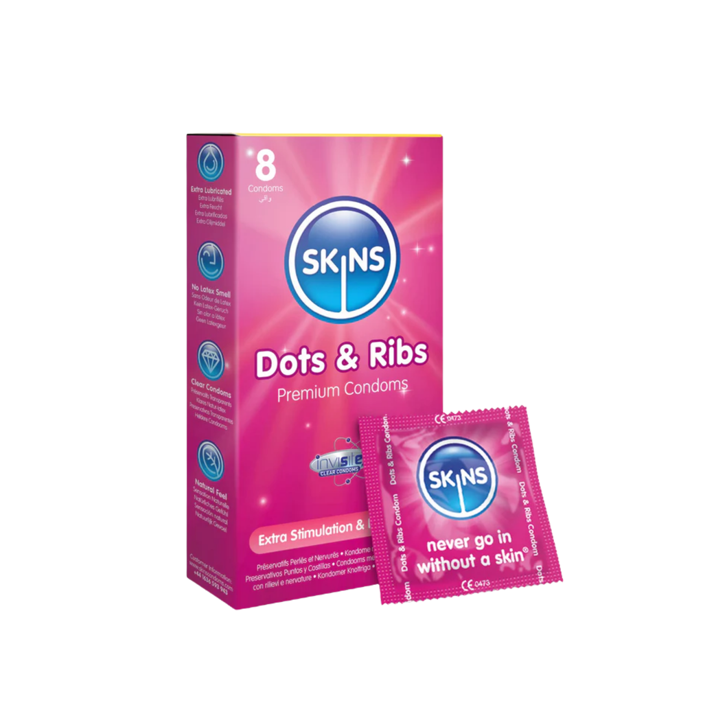 * Skins Dots & Ribs Condoms, 8's