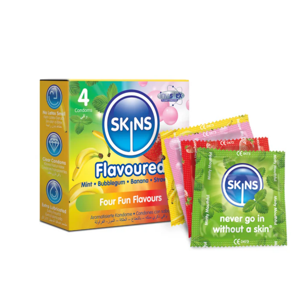 * Skins 4 Flavours Condoms, 4's