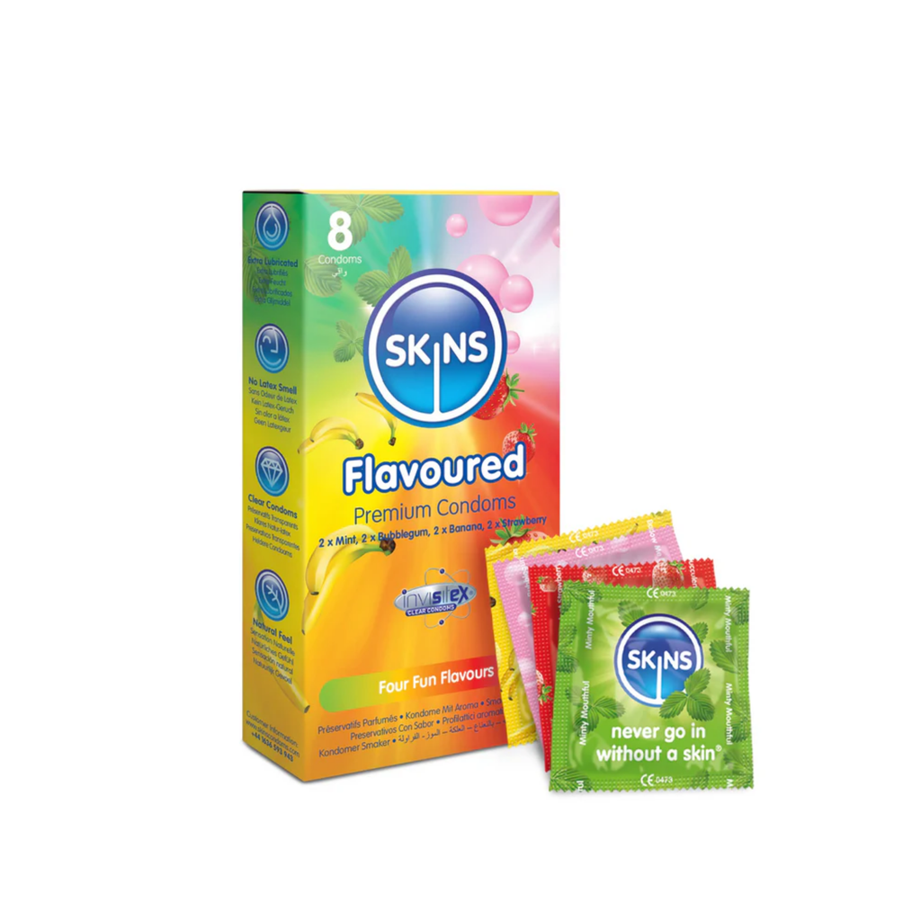 * Skins 4 Flavours Condoms, 8's