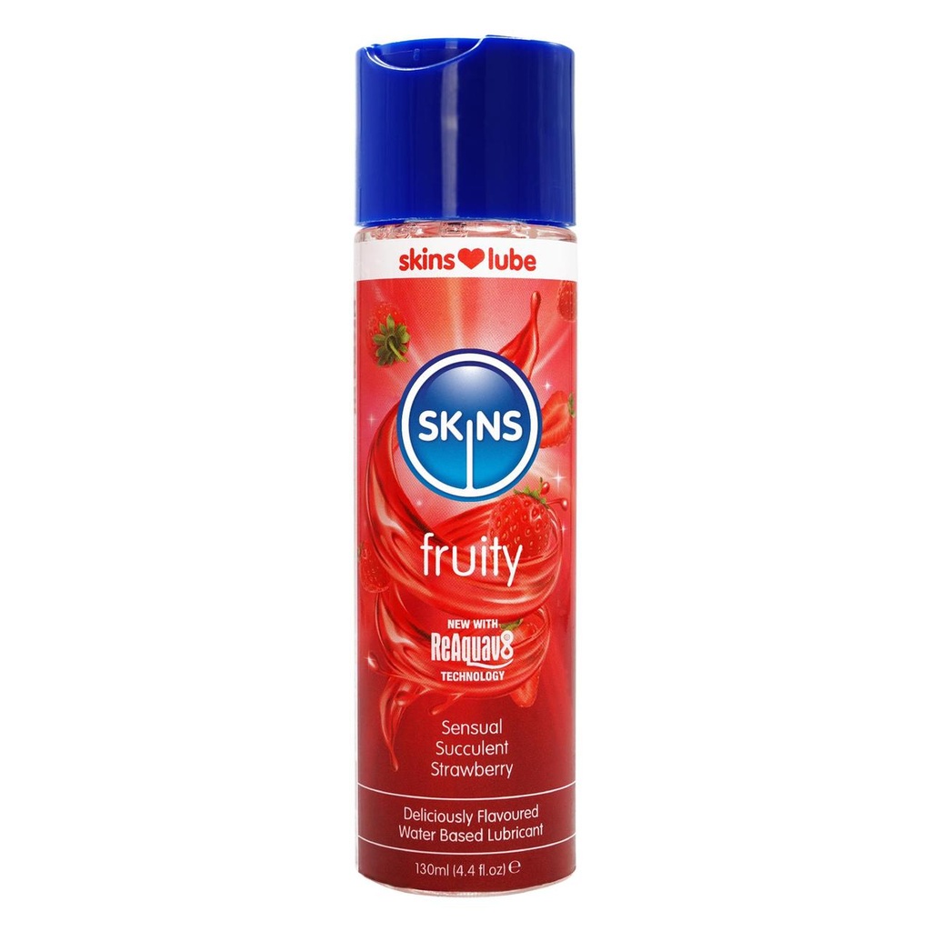* Skins Strawberry Water Based Lubricant Gel, 130ml