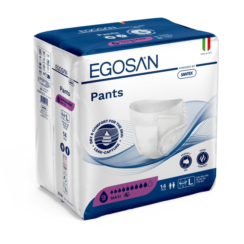 Egosan Dry Comfort Pants Maxi (Large), 14's - (9) Drops