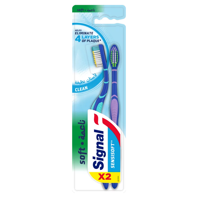 * Signal Sensisoft Clean Toothbrush, Soft - (1+1)
