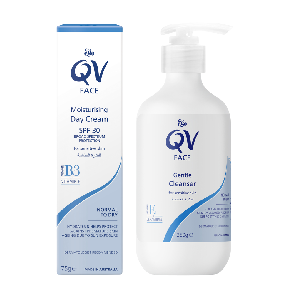 Qv Promo Pack (Face Gentle Cleanser 250ml +Day Face Cream 75g) 