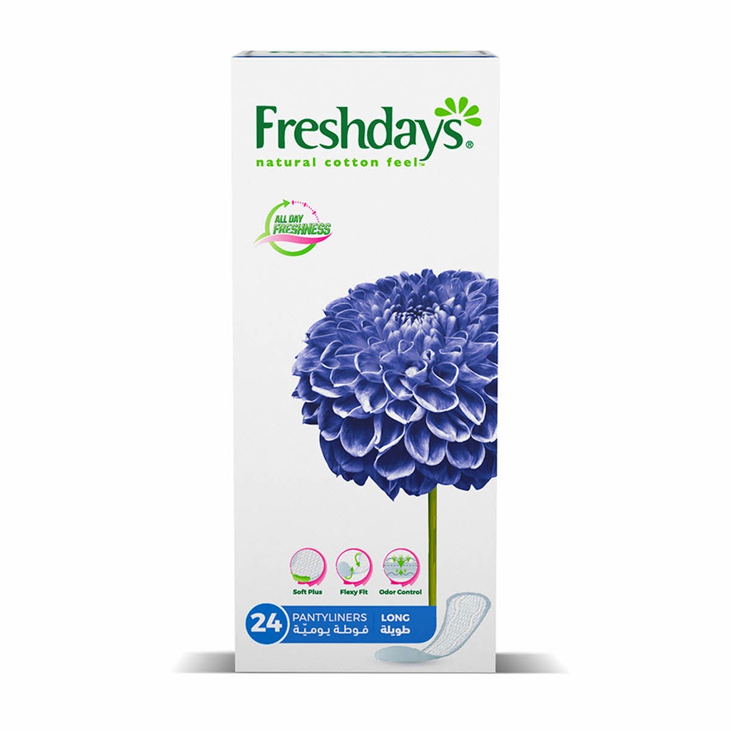 Freshdays Maxi Long Pantyliners, 24's