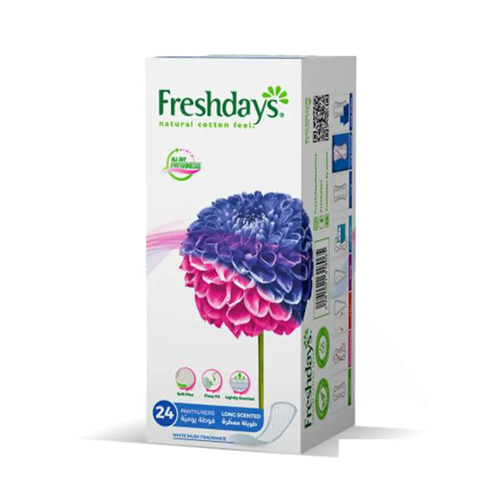 Freshdays Maxi Long Scented Pantyliners, 24's