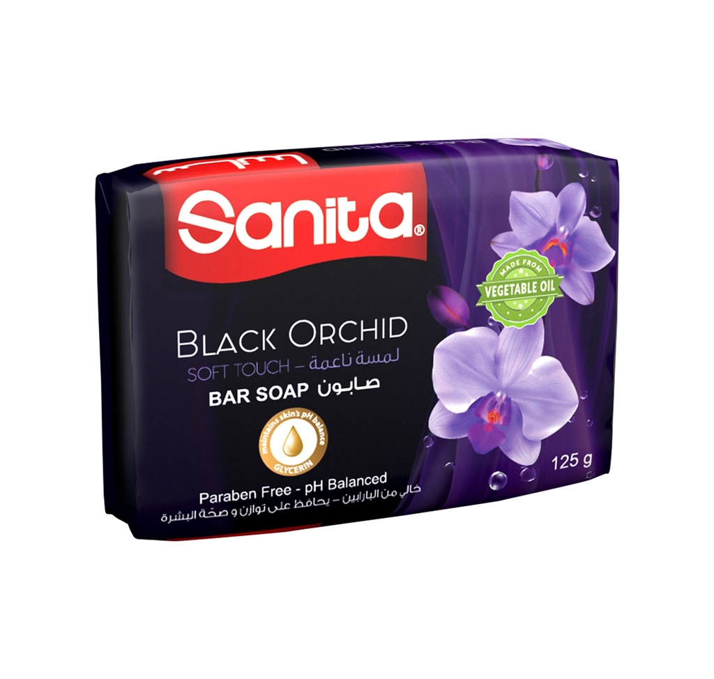 *Sanita Soap Black Orchid Bar, 125g