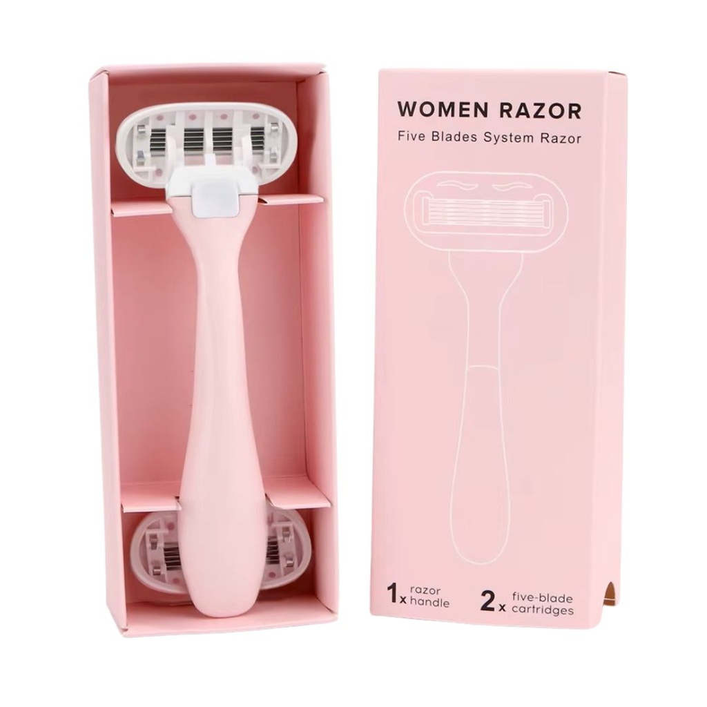 * Women Five Blades Shaving Kit - (1 Razor + 2 Cartridges)