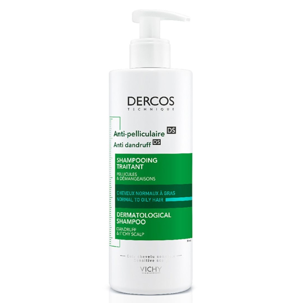Vichy Dercos Anti Dandruff Shampoo - Oily Hair , 390ml