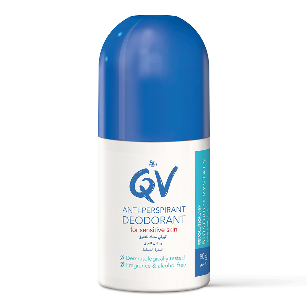 * QV Anti-Perspirant Roll-On For Sensitive Skin, 80g