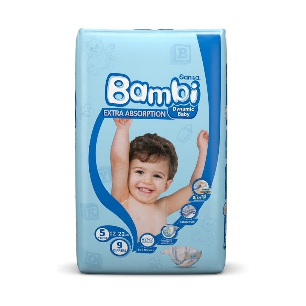Sanita Bambi Size 5 (XL), 9's - NEW