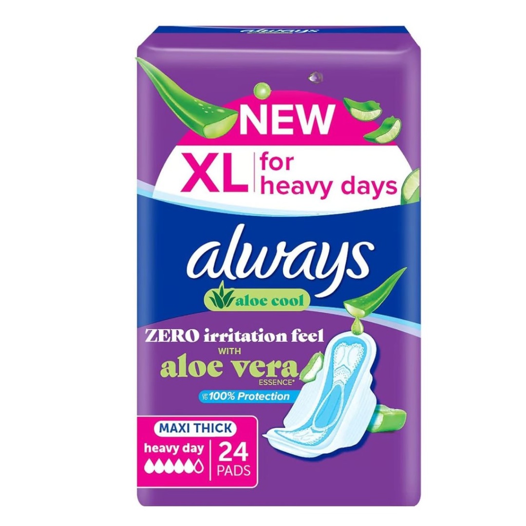 Always Aloe Cool Maxi Thick XL, 24's - OFFER