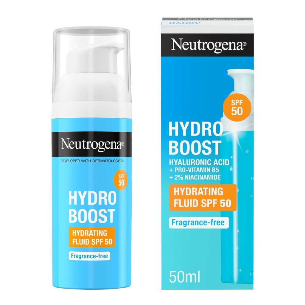 *Neutrogena Hydro Boost SPF50 Hydrating Fluid, 50ml