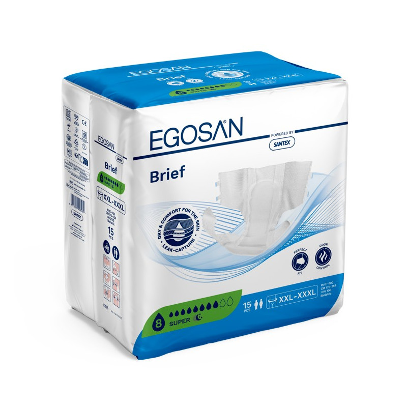 Egosan Bariatric (Super) Brief, 15's - XXL/XXXL