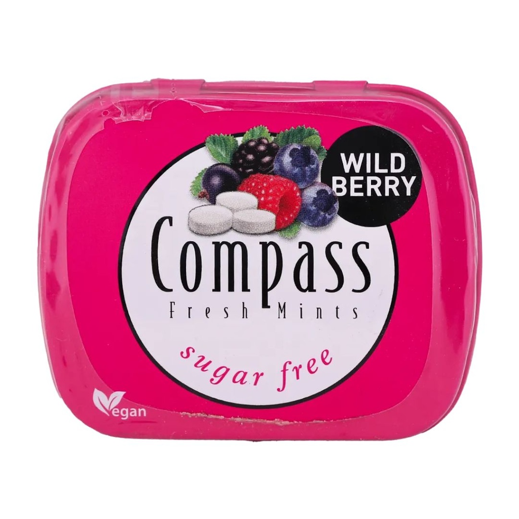 * Compass Fresh SugarFree Wild Berry Mints, 50's