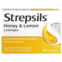 ستريبسلس اقراص استحلاب بالعسل و اليمون ، 36 قرص