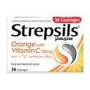 * Strepsils Orange with Vitamin C Lozenges, 36's