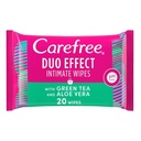 * Carefree Aloe Vera + Green Tea Intimate Wipes, 20's