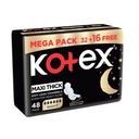 Kotex Maxi 3D Night Time, 48's - (32+16) Free