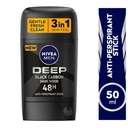* Nivea Men Deodorant Deep Black Carbon Stick, 50ml